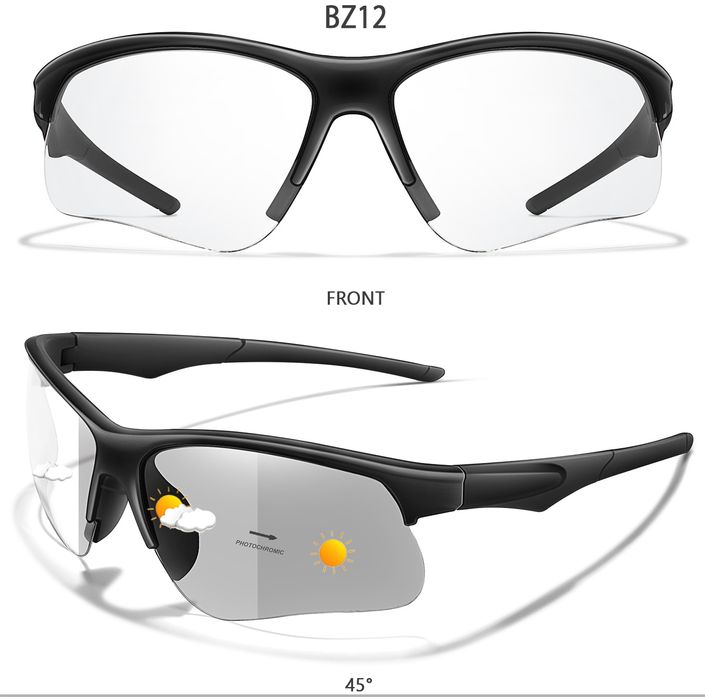 Okulary sportowe fotochromowe, rowerowe cztery kolory MTB