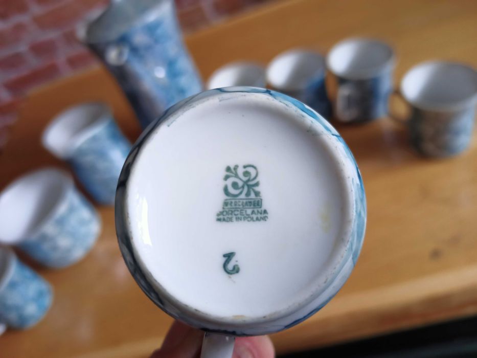 Włocławek-serwis do kawy-Porcelana-marmurek