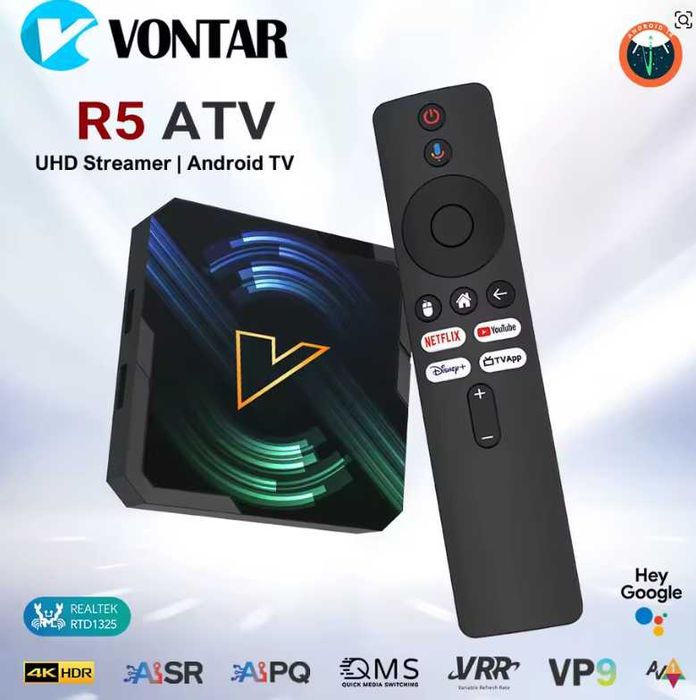 Смарт тв приставка Vontar R5 (4/32) Android14 Realtek1325