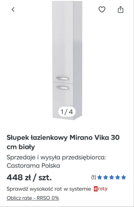 Szafka biala Vika łazienkowa