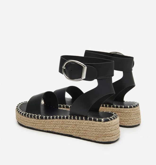 Плетеные босоножки сандали на мини танкетке в стиле zara