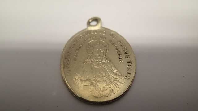 Medalha antiga em Latão de Santa Rita de Cássia
