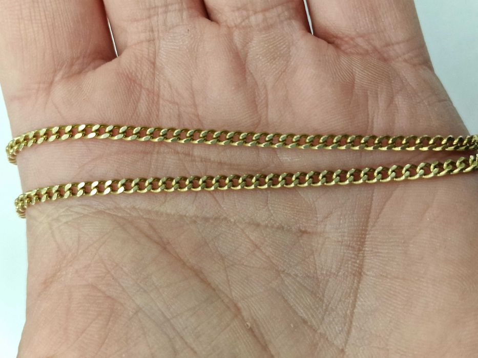 Złoty łańcuszek męski/ 585/ 12.40 gram/ 55cm/ Pancerka/ pełny