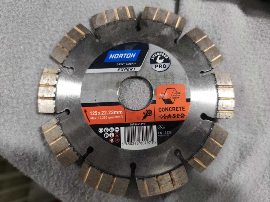 Tarcza diamentowa Norton Pro Laser do betonu 125 × 22,23 mm