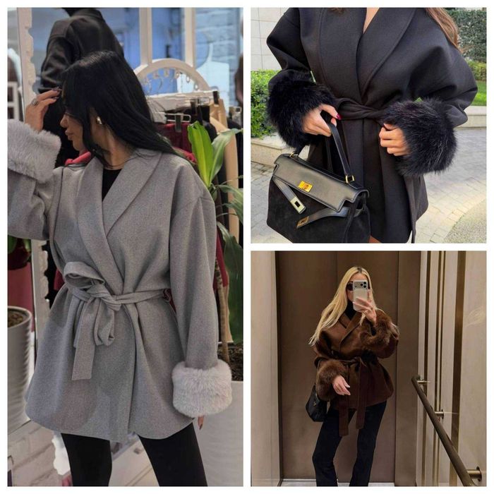 Пальто жіноче тепле з кашеміру | пальто женское теплое модель 018