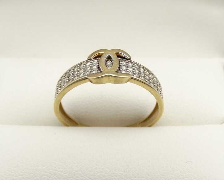 Piękny Złoty Pierścionek 2,66g P585 R20