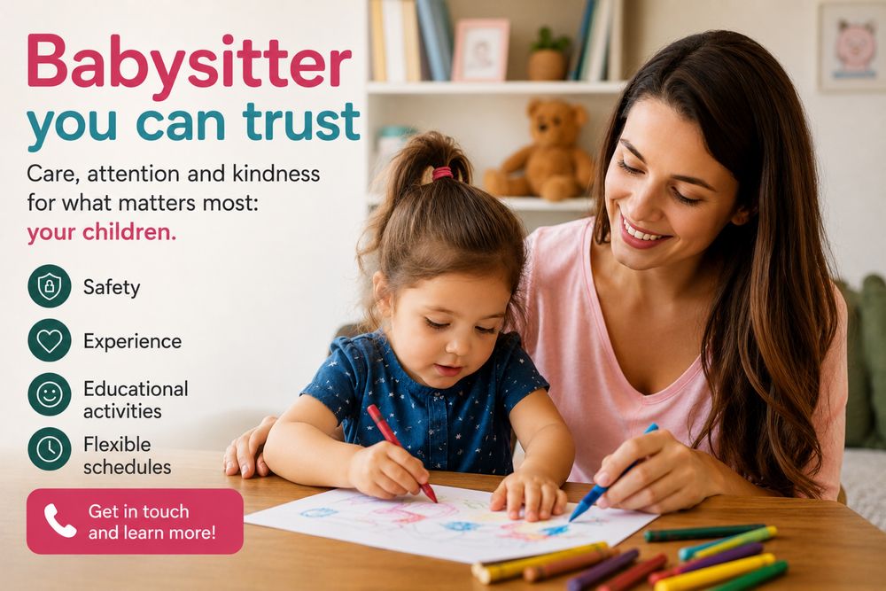 Babysitter com formação em Educação Básica - Margem Sul - Fluent in English