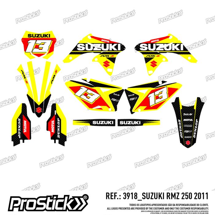 Kit Autocolantes Suzuki RMZ 250 e 450