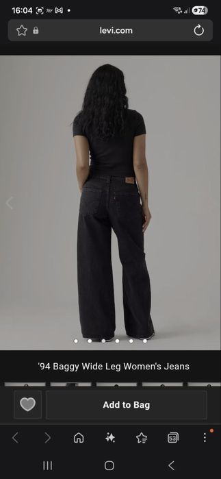Продам черные женские джинсы Levis размер 29х31 длина