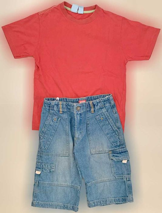 T-Shirt de Criança Unissexo, Vermelha, como Nova