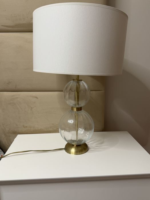 Candeeiro de mesa 2 bolas de vidro