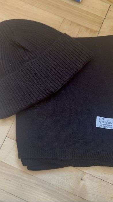 Czapka + szalik w pięknym ciemno czekoladowym kolorze