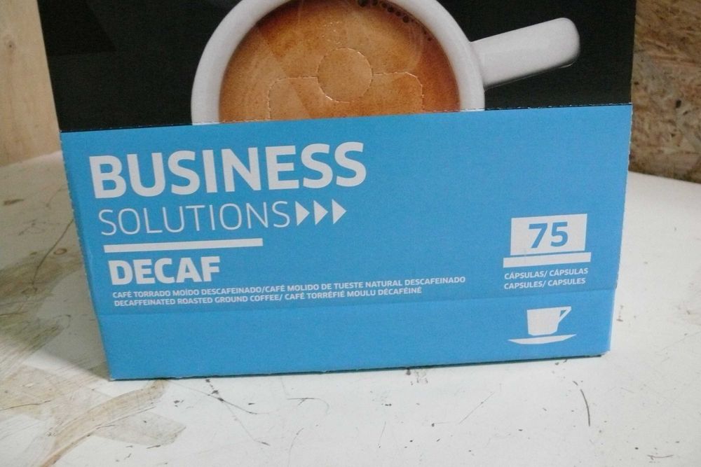 Caixa de cápsulas de café Delta Business Solutions.