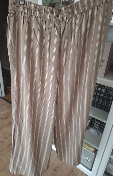 Nowe spodnie z lnem  L xl