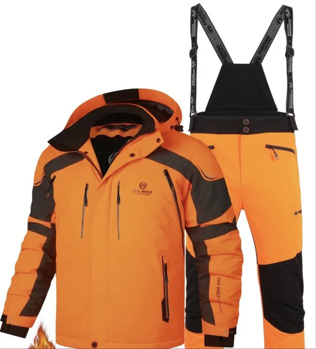 Лижні чоловічий теплий костюм