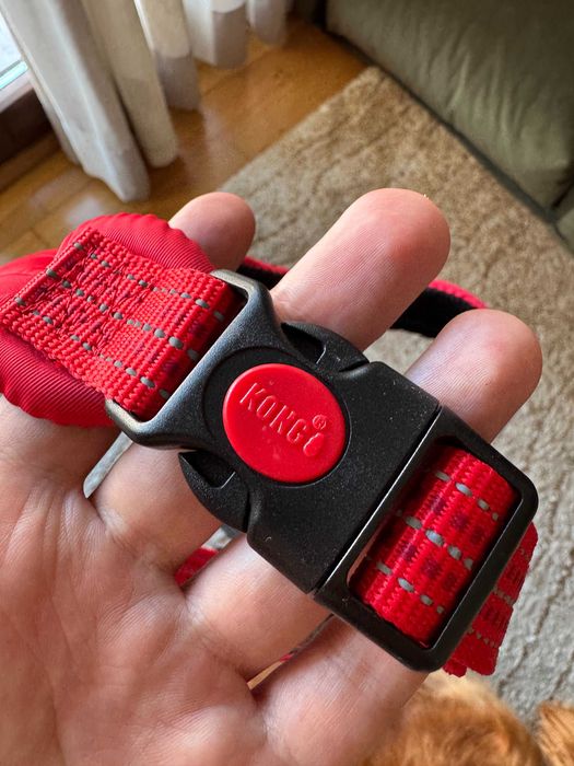 (NOVO) Peitoral KONG vermelho para cão