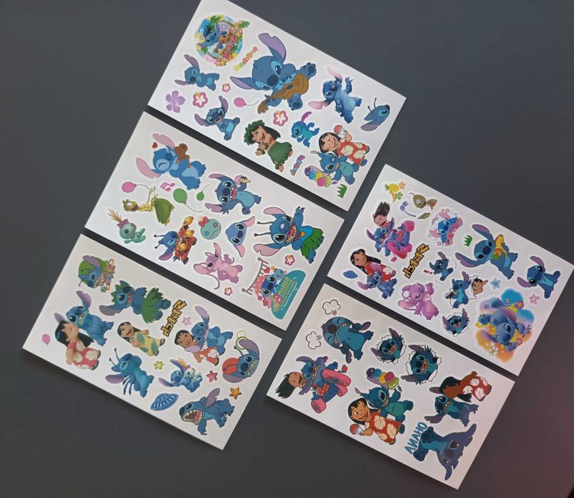 Tatuaże dziecięce LILO i STITCH Disney 5 arkuszy!