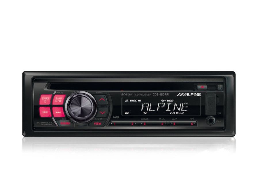 RadioCD iPod AUX USB ALPINE CDE-120 4x50W MP3 Bass Subw Bluetooth 2RCA
