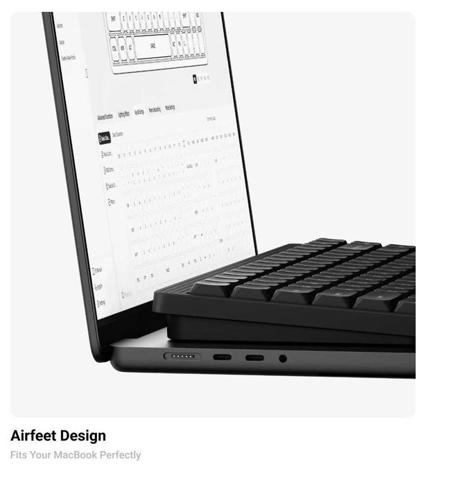 Бездротова механічна клавіатура NuPhy Node 75 low-profile, Ink Gray