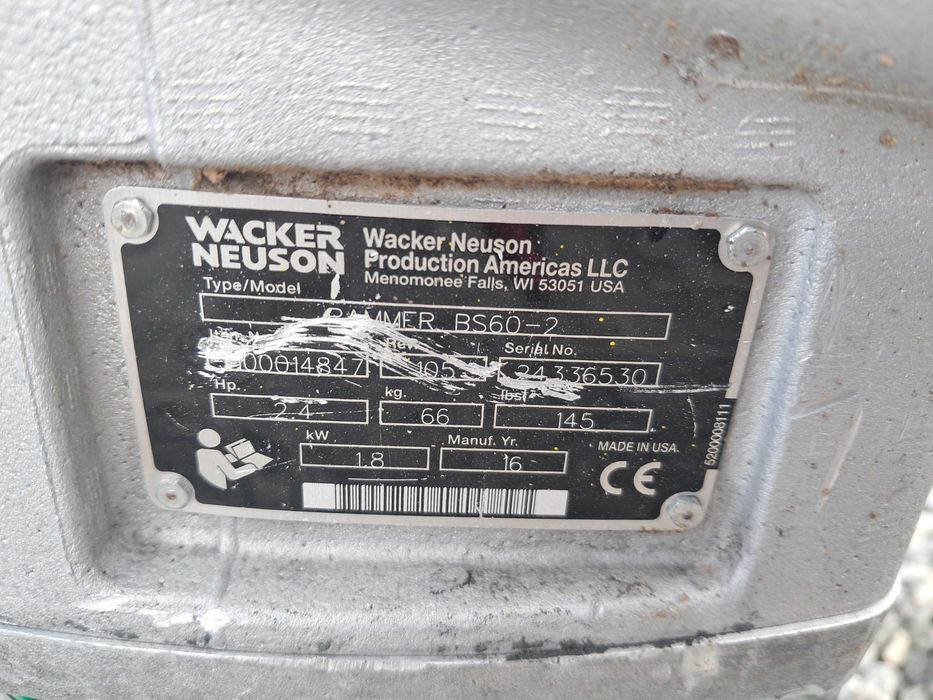 Skoczek WACKER NEUSON BS 60-2 / 16r! |  50-4 , 60-4 AMMANN ACR 68