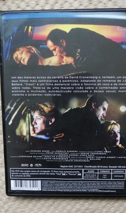 Crash Cronenberg Edições seladas e não seladas
