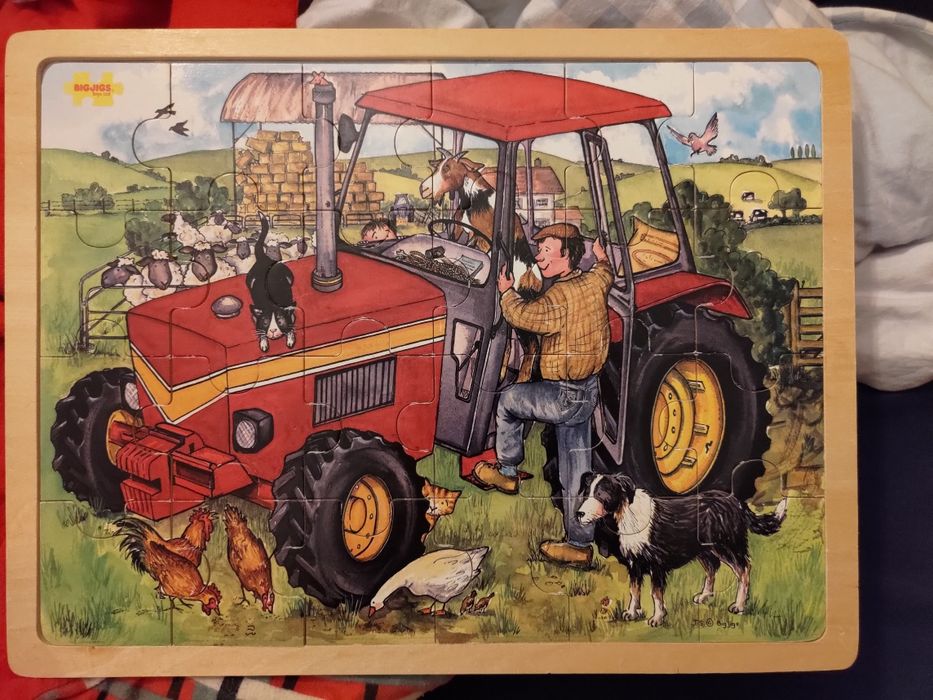 Puzzle drewniane stan bardzo dobry