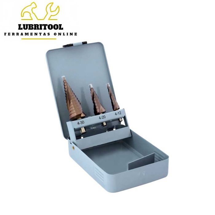 3-Piece Set of Step Drills, HSS-M35 with 5% Cobalt, Model No. 0075.059 | BRAND NEW64284157447299120