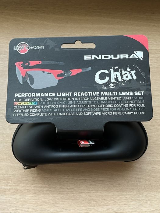Okukary endura char czerwone gravel mtb sozsa