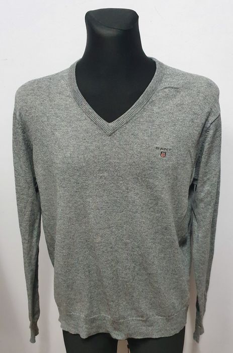 GANT roz. M męski sweter Premium bawełna + WEŁNA