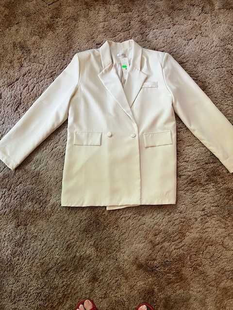 Żakiet marynarka ecru XL