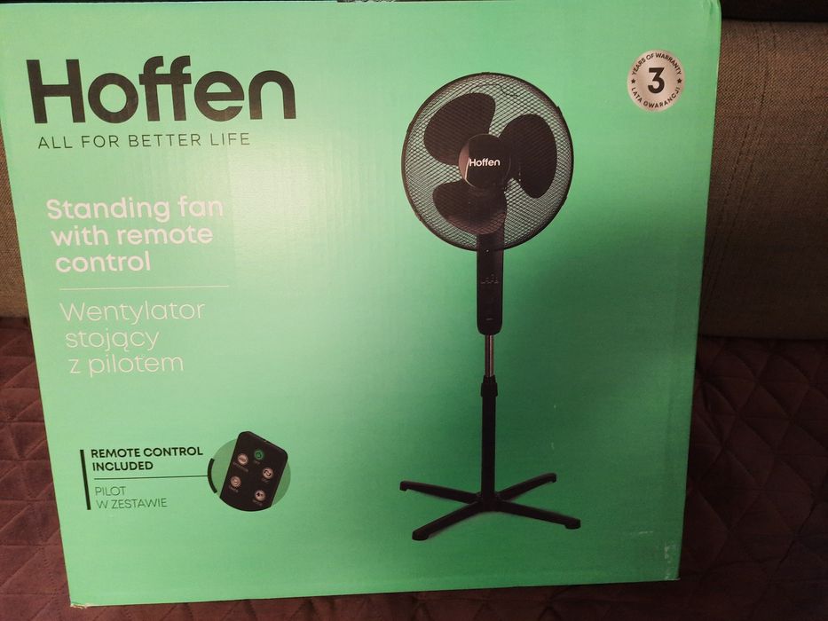 Wentylator stojący Hoffen 45 W z pilotem