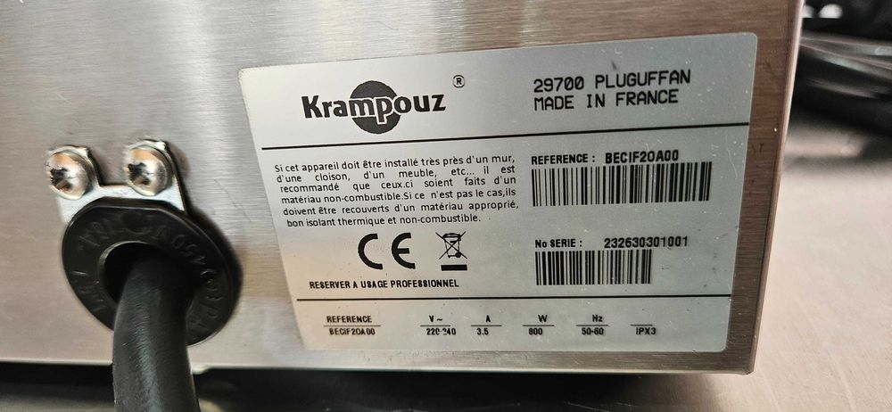 Bain Marie electric 2 x GN 1/6 230V Krampouz