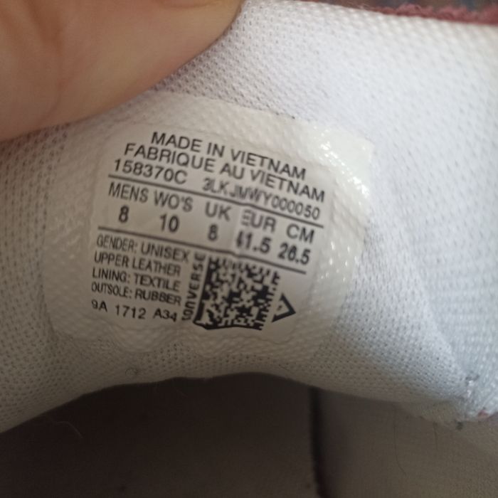 Bordowe Converse one star