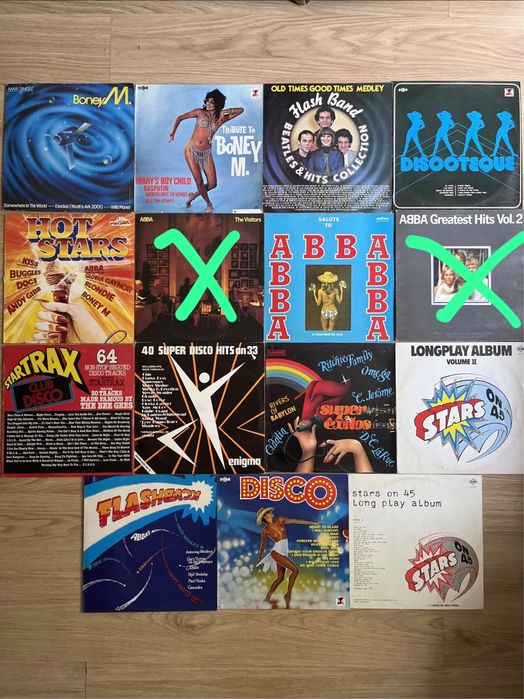 15 LP Records (Disco Style from the 1970s)