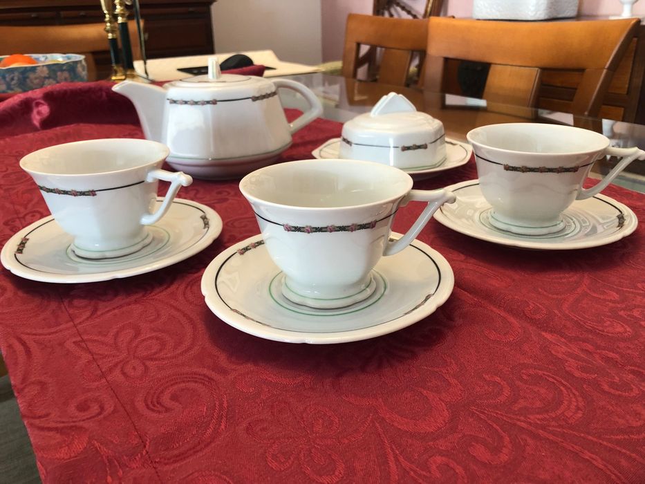 Art Deco Tea Service Set by Electroceramica do Candal