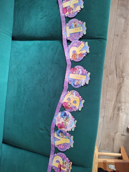 Napis happy birthday shimmer i shine