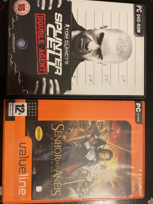 Jogos PC O Senhor dos Anéis - O Regresso do Rei e Splinter Cell