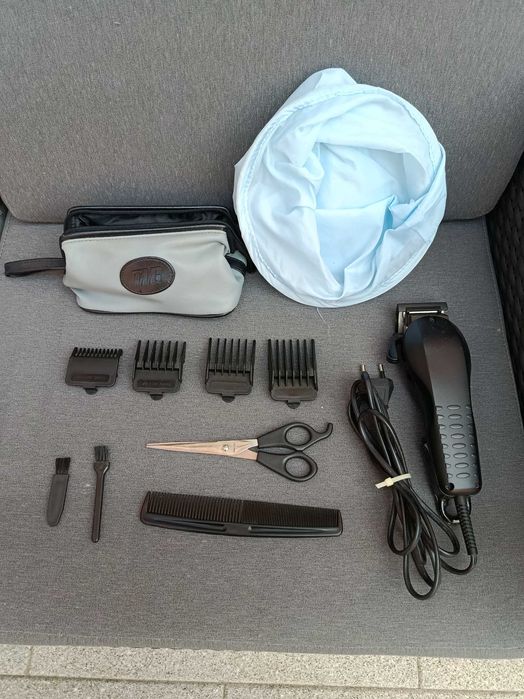 Conjunto Máquina Cortar + Capa de Corte de Cabelo