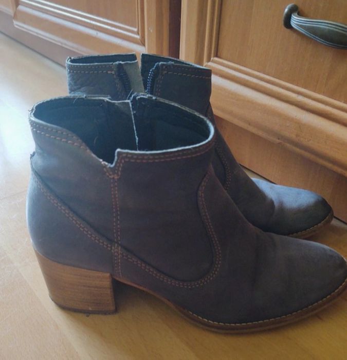 Skórzane buty-botki