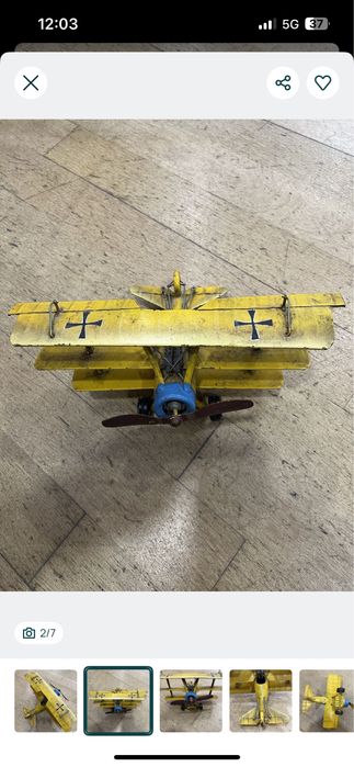 Aeronave FOKKER DR1 Triplane metal