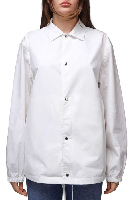 Куртка Jil Sander Logo Print Back Coach Jacket White