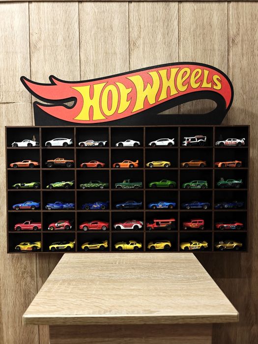 Поличка для машинок Hot Wheels, дисплей для колекційних моделей 1:64
