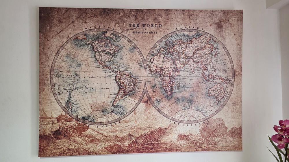Quadro mapa mundo