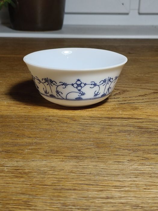 Miseczka deserowa z błękitnym wzorem retro 60