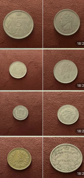 Монеты разные франция бельгия чад