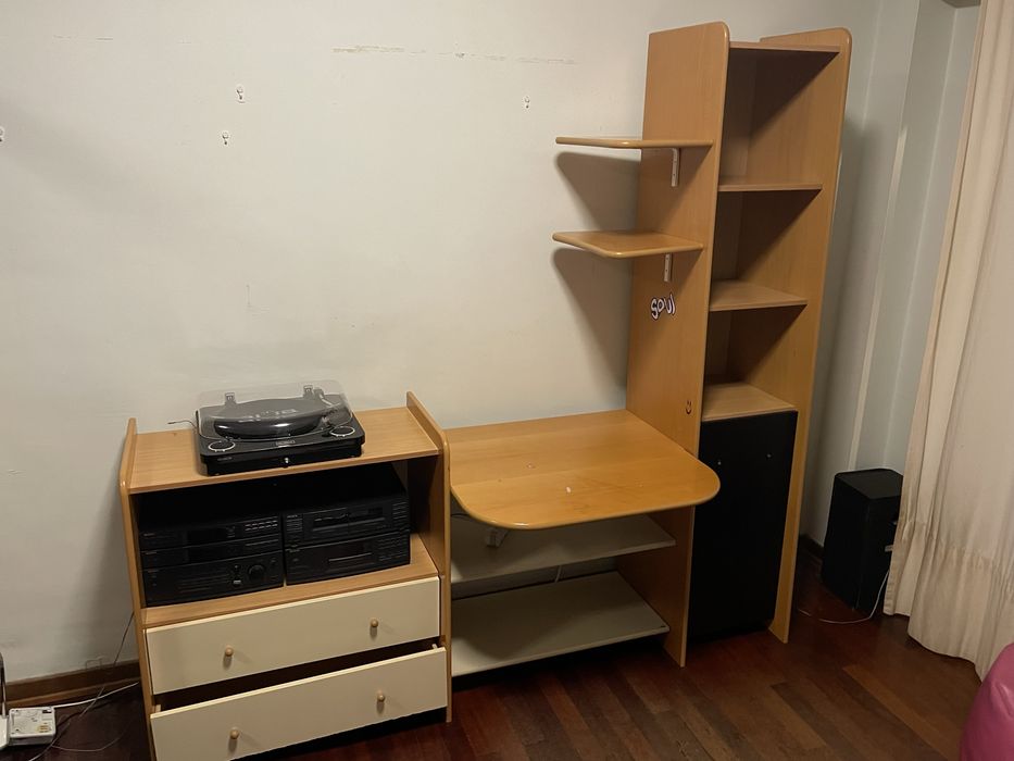 Conjunto de mobília, Móvel, Cama e Prateleira