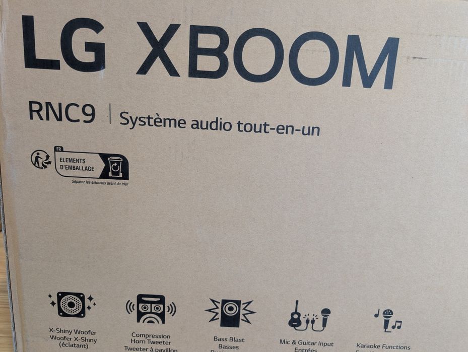 Coluna High Power LG XBOOM RNC9 DJ 1000W - Preto - Nova c/garantia