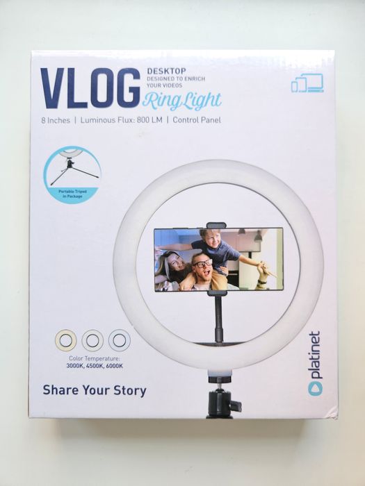 Кільцева лампа 20 см для фото/відео блогу