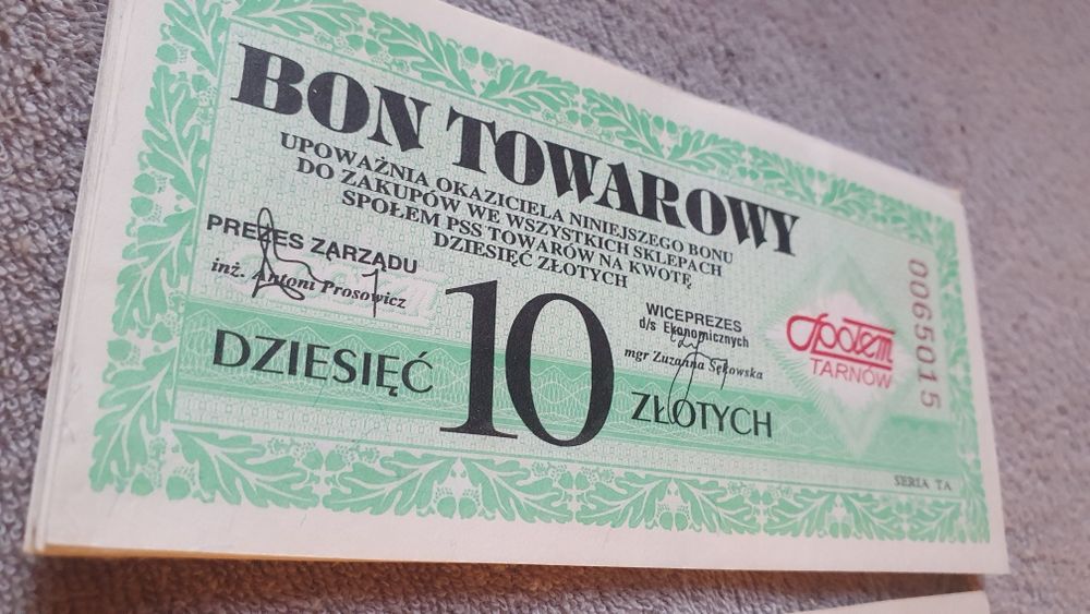 Bony towarowe społem