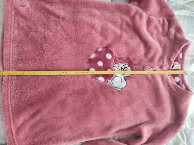 Pijama polar Notte Stella S - Rosa com bolinhas, super quentinho